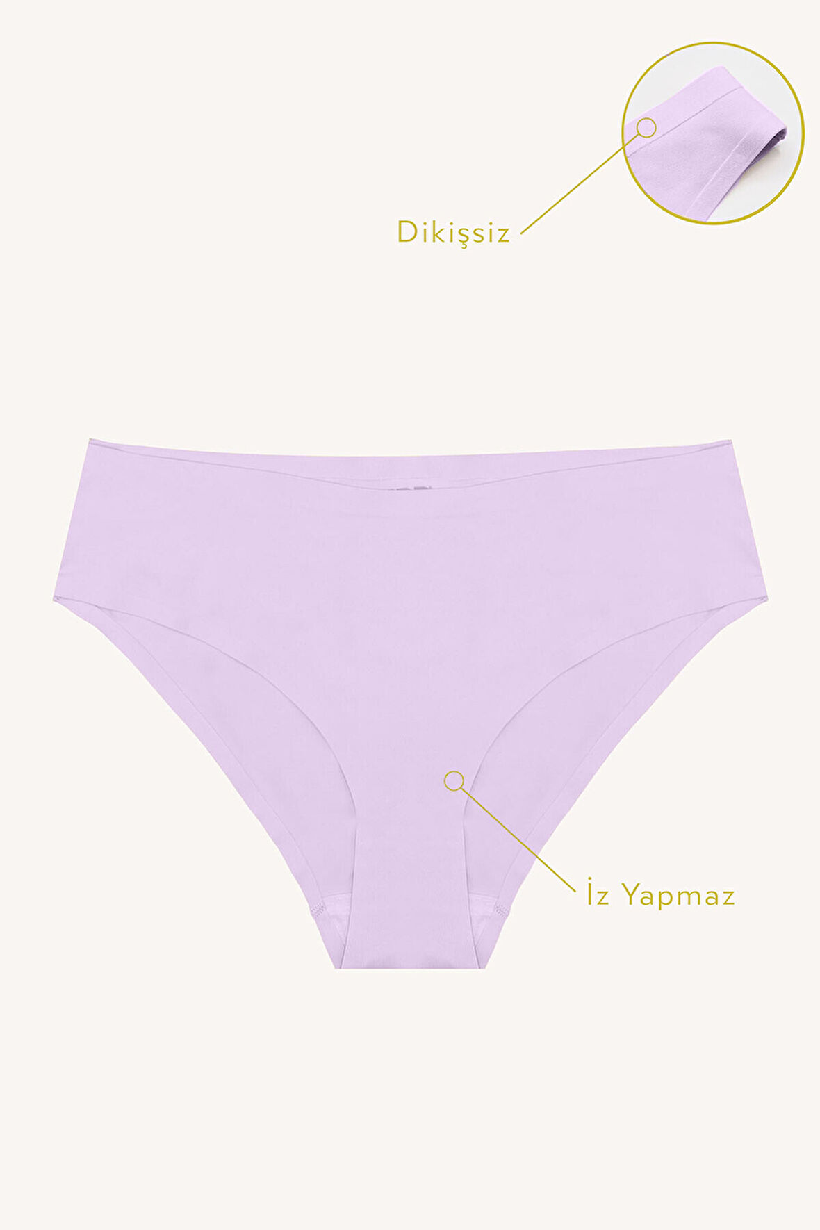 iShe Lila İz Yapmaz Slip Külot NBB1904