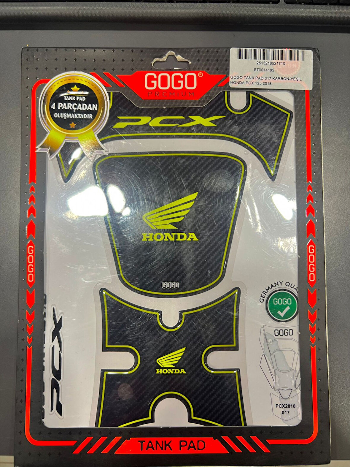 Gogo Tank Pad 017 Karbon-yeşil Honda Pcx 125 2018