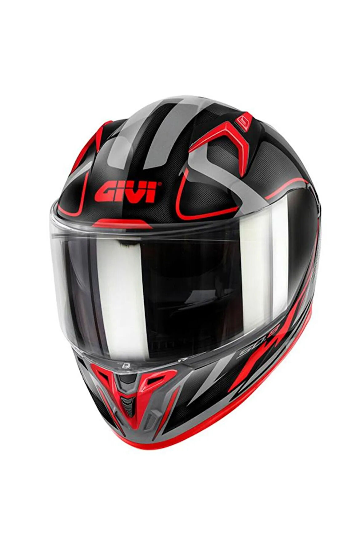 50.8 Racer Kapalı Kask Siyah-tıtanıum-kırmızı