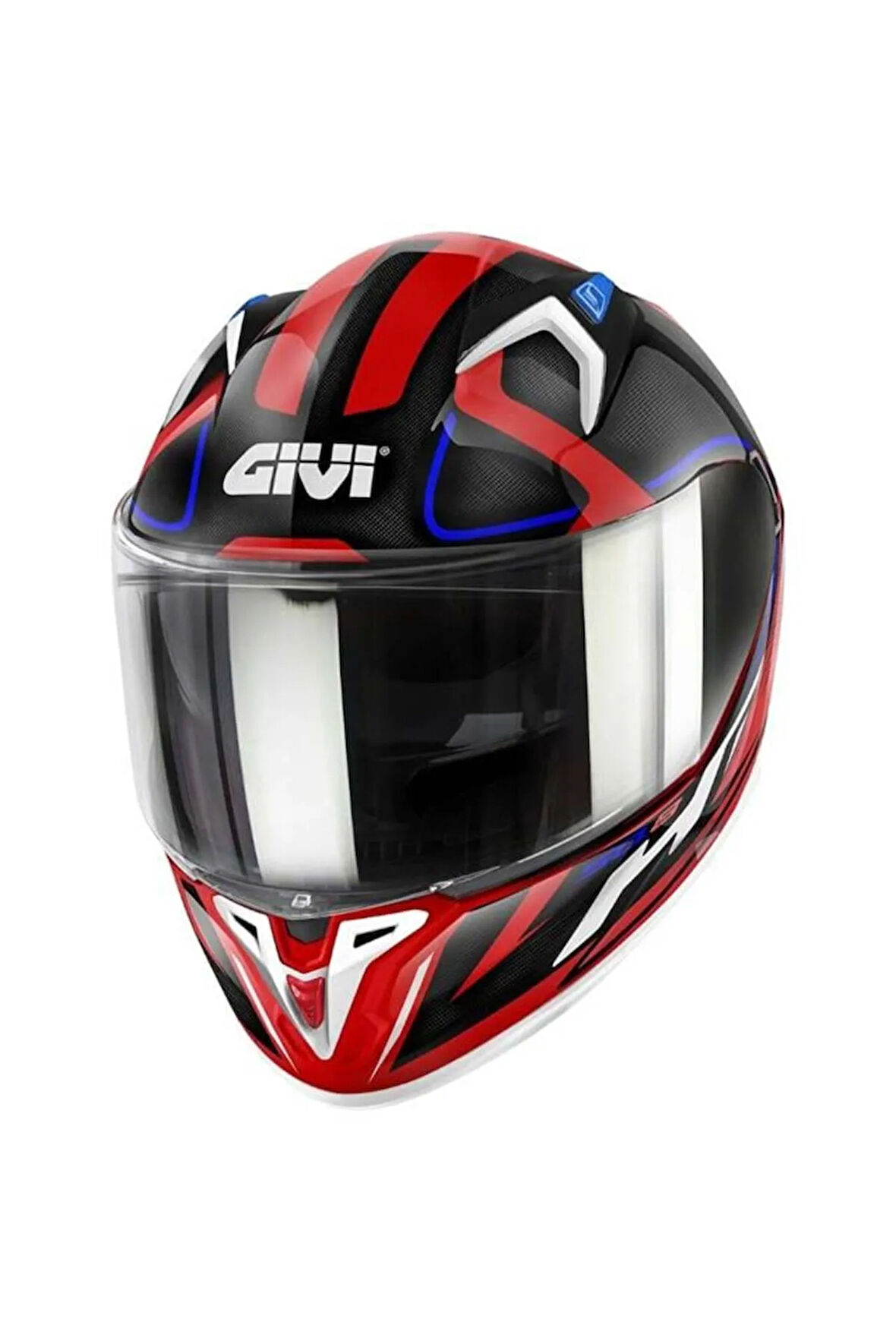 50.8 Racer Kapalı Kask Beyaz-kırmızı-siyah