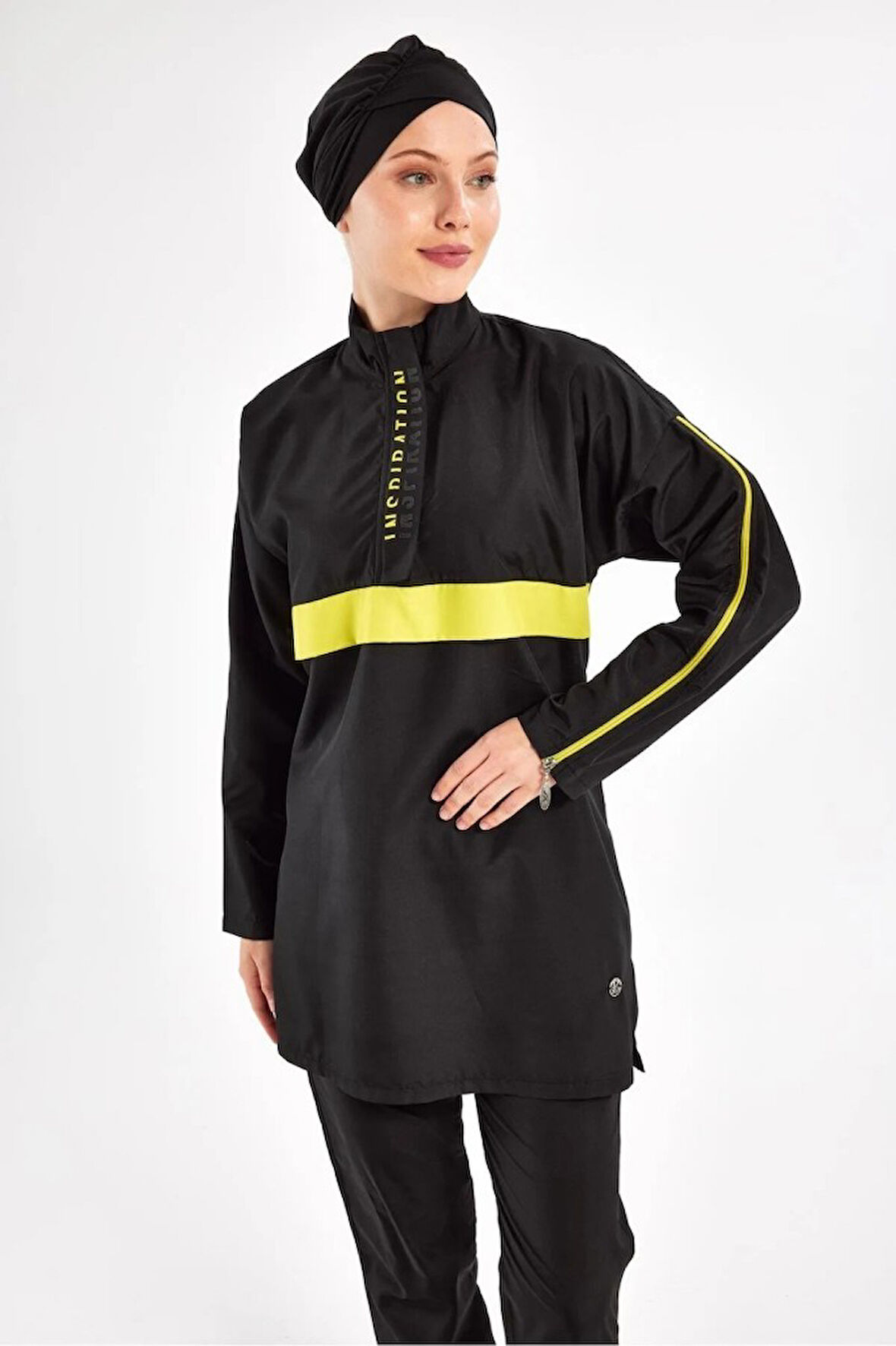 Adasea 251502 Henley Tam Kapalı Tasarım Tesettür Mayo