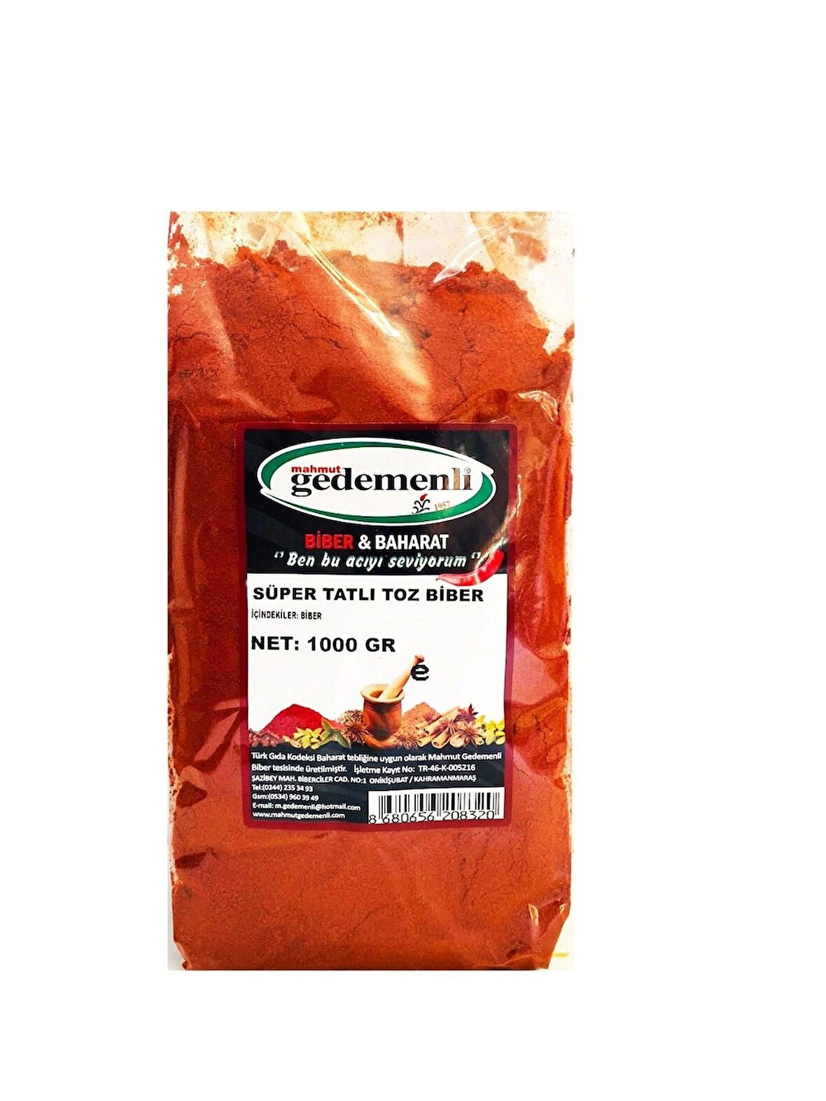 SÜPER TATLI TOZ BİBER 1000 GR