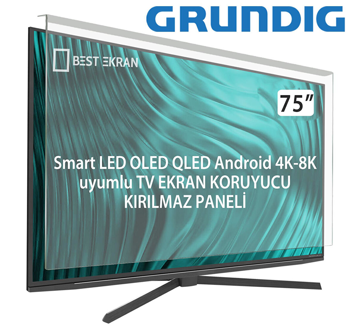 Grundig 75" inç Smart LED OLED QLED Android 4K-8K Televizyon Tv Ekran Koruyucu