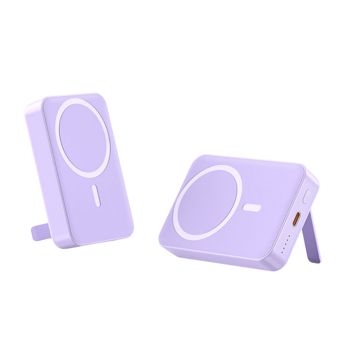 Masaüstü Kablosuz Powerbank 10000 mAh–20W PD Hızlı Şarj–Type-C+LED Gösterge–iPhone & Magsafe Uyumlu