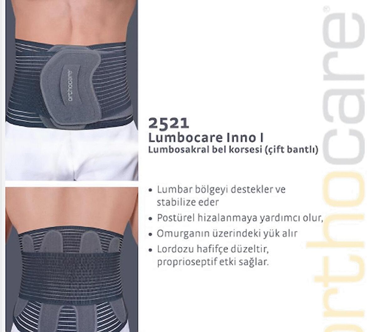 Orthocare Orthocare 2521 Lumbocare Inno-ı - Çift Bantlı Lumbosakral Bel Korsesi