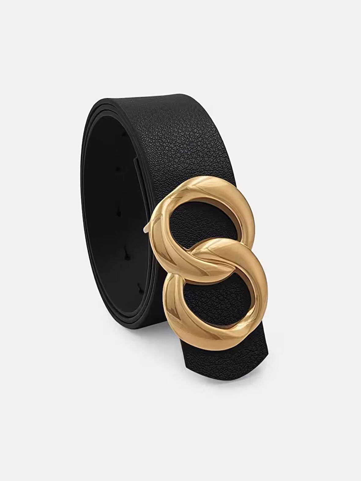 Sonsuz Gold Tokalı Siyah Kadın Kemer