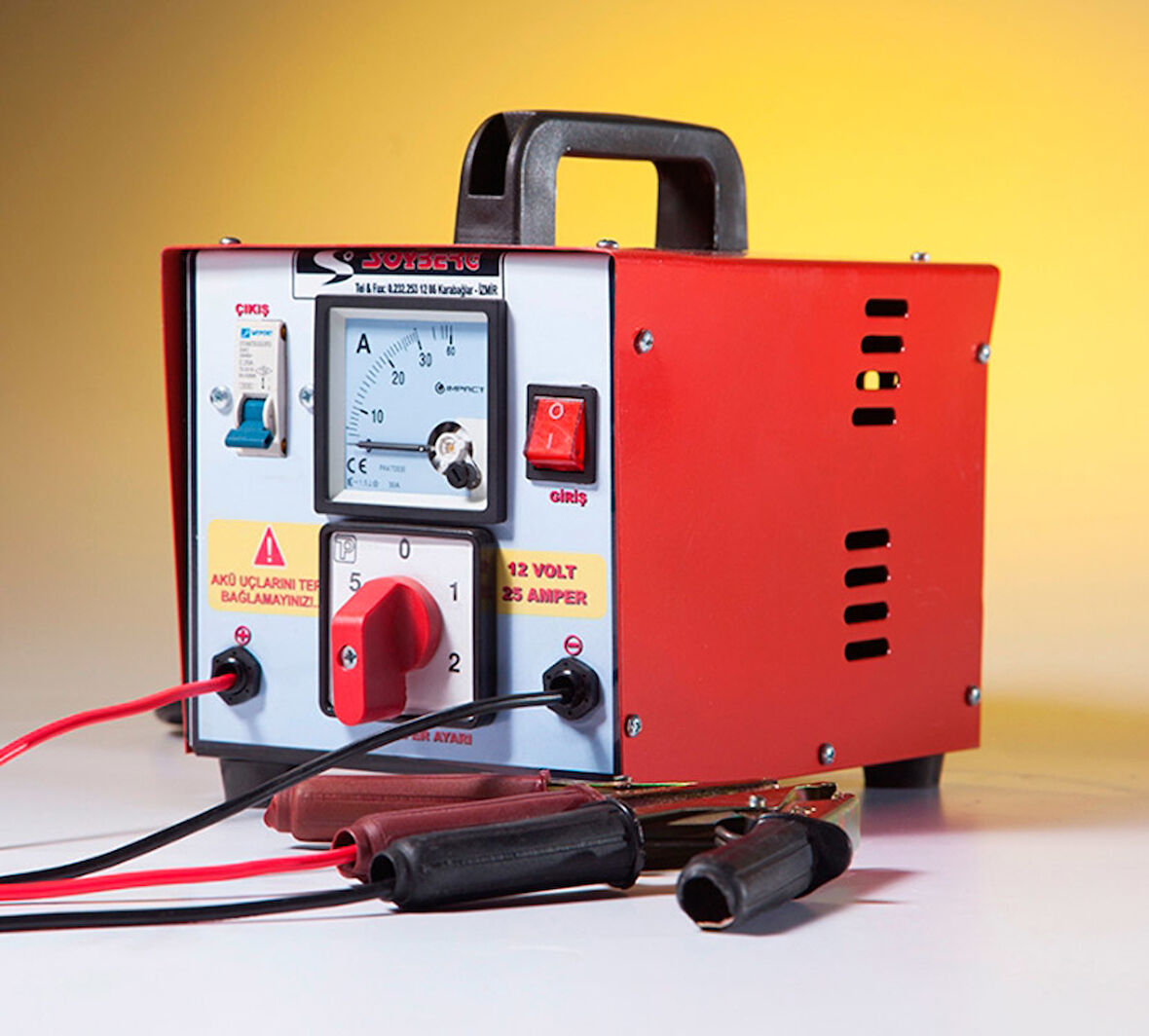 Soyberg 025 Tek Akülük Manuel Akü Sarj Cihazı 12 V 25 A