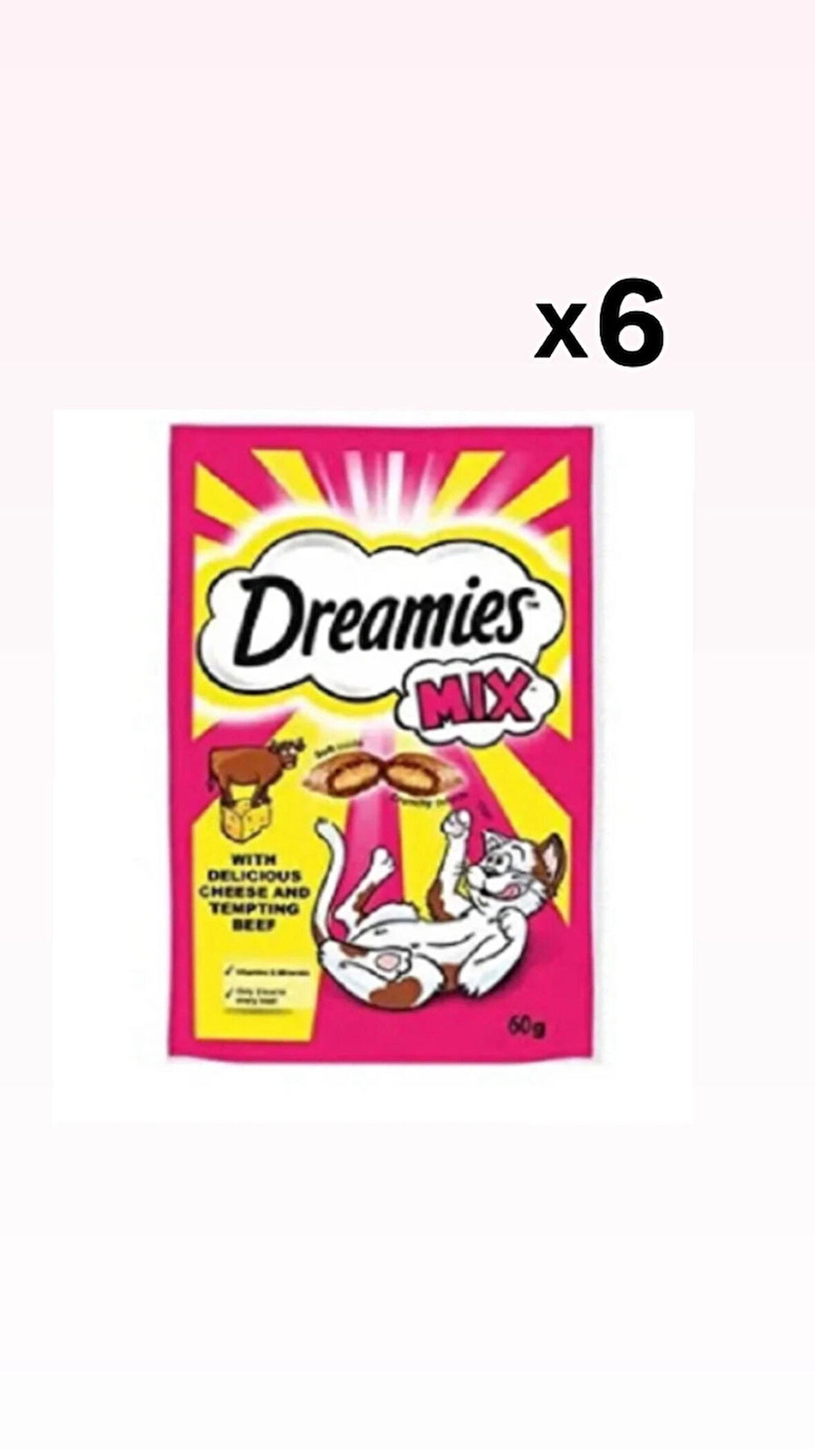 Dreamies Sığırlı &Peynirli  Kedi Ödül Maması 60 gr X 6 adet 