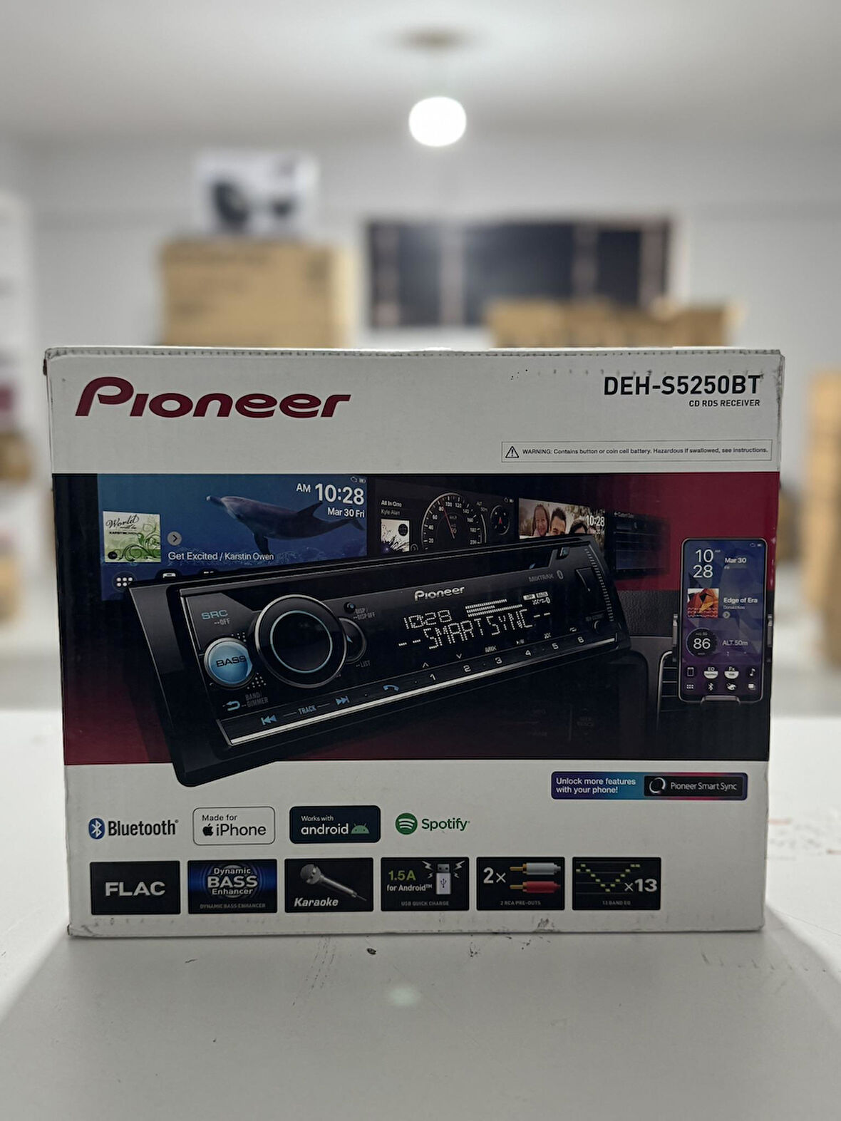 PİONEER DEH-S5250BT 2 AMFİ ÇIKIŞLI PROFESYONEL OTO TEYP
