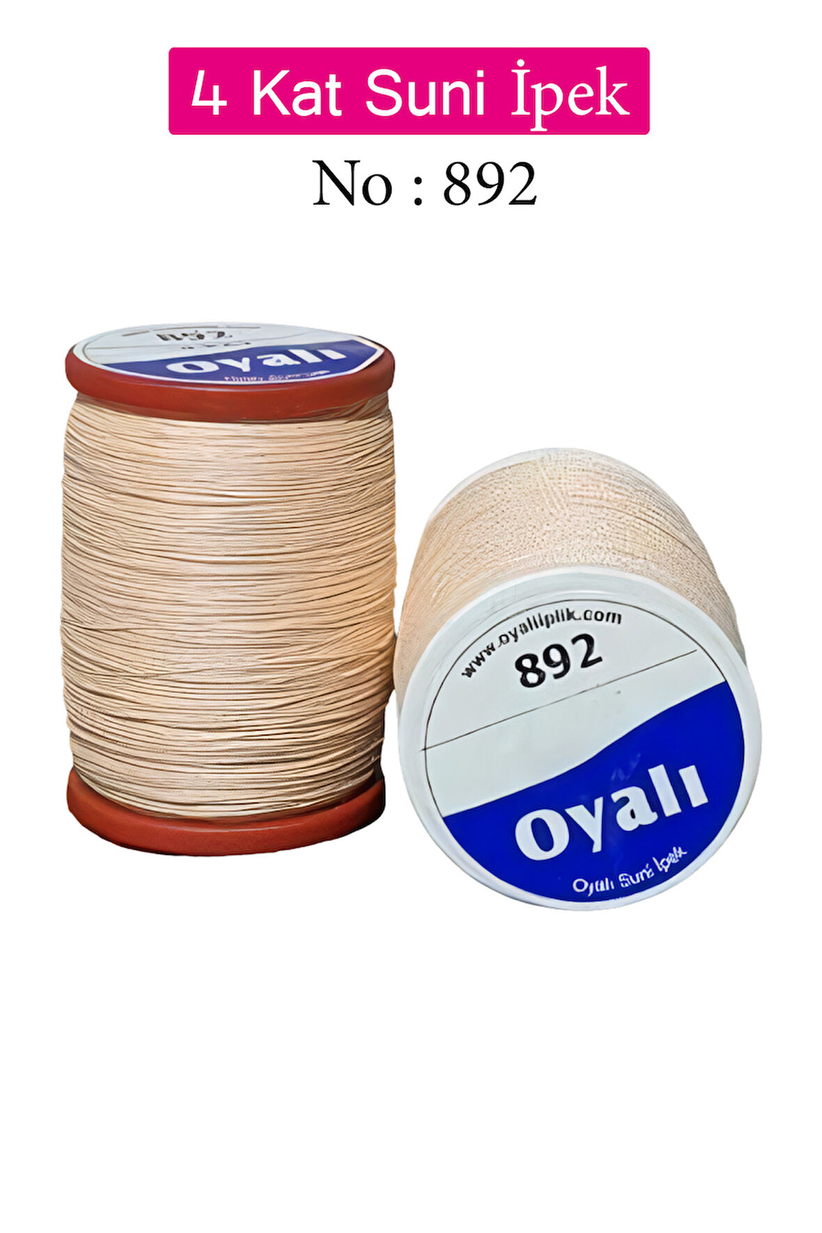 Oyalı 4 Kat Suni İpek İplik İğne Oyası Boncuk İpi Tığ Oyası No:892