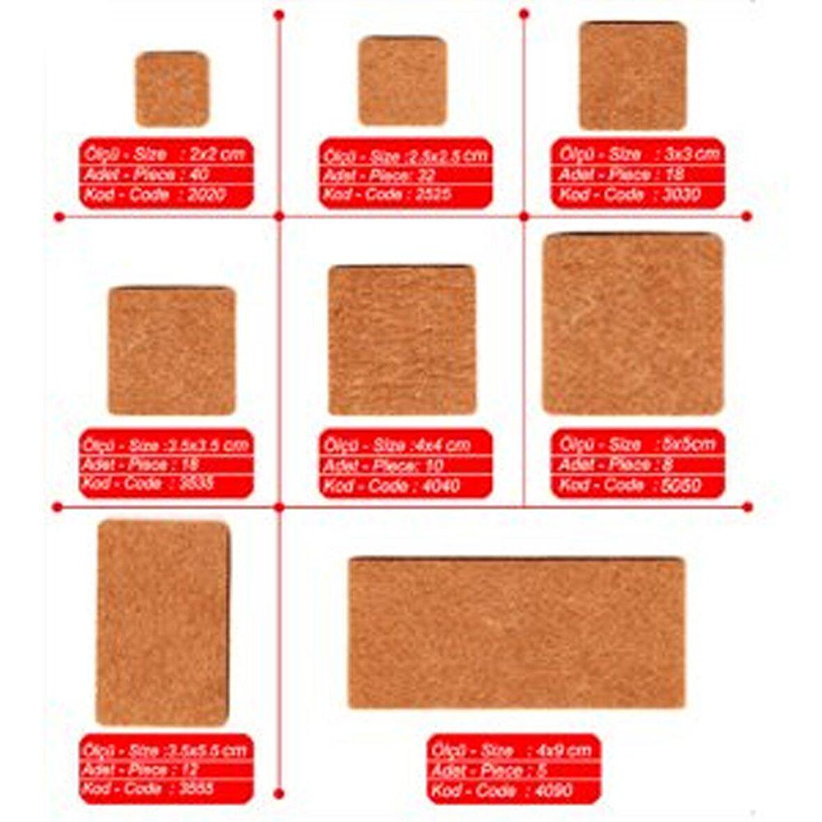 YAPIŞKAN KEÇE 30X30