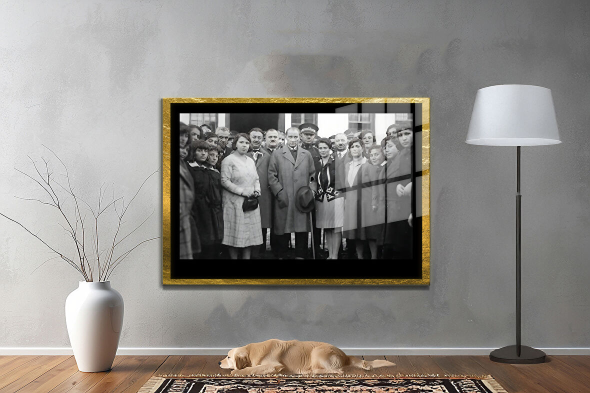 Gazi Mustafa Kemal Atatürk ÖZEL SERİ^# Miyrem  Design Cam Tablo  Model: 01
