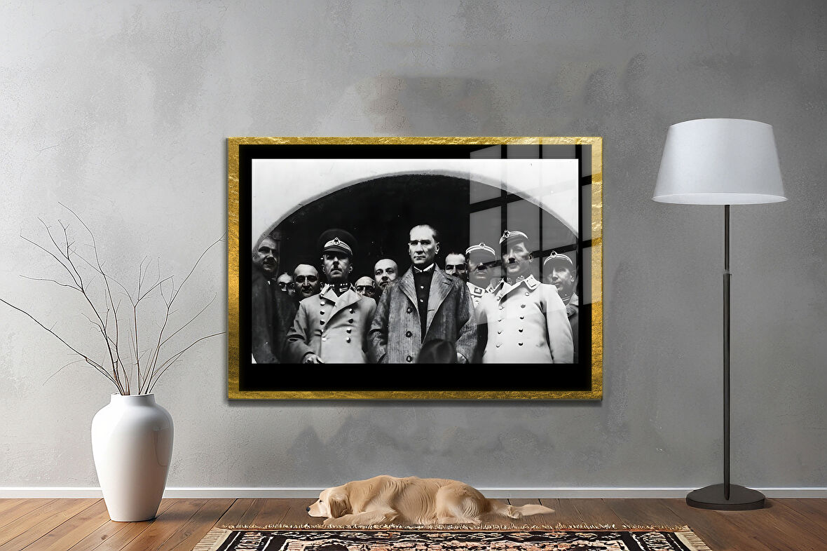 Gazi Mustafa Kemal Atatürk ÖZEL SERİ^# Miyrem  Design Cam Tablo Model: 09