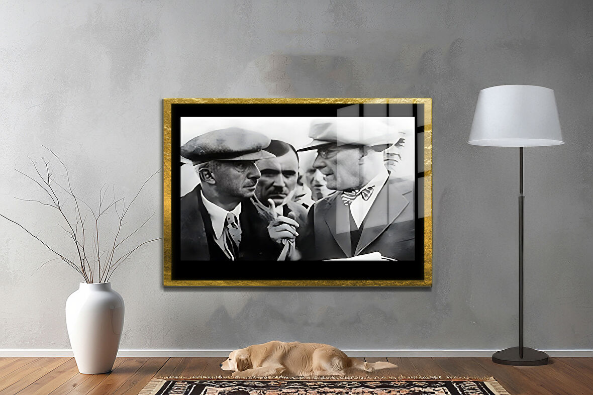 Gazi Mustafa Kemal Atatürk ÖZEL SERİ^# Miyrem  Design Cam Tablo Model: 12