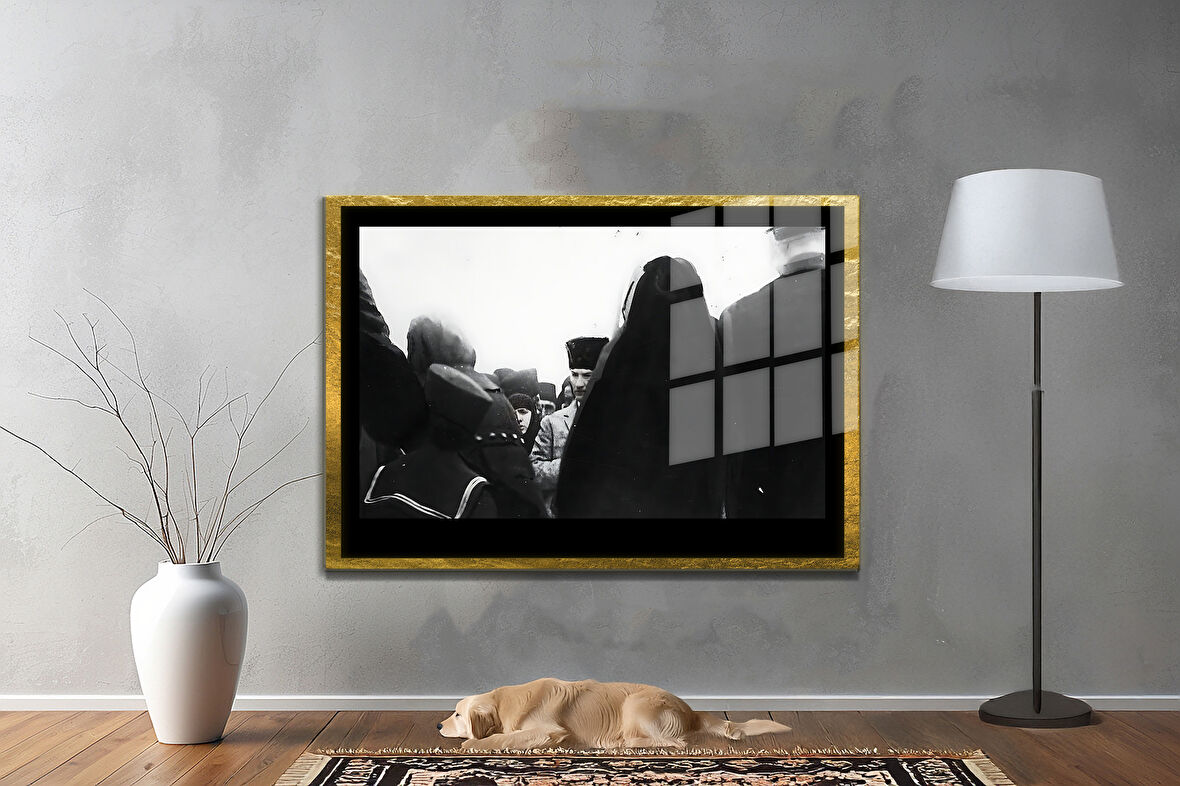 Gazi Mustafa Kemal Atatürk ÖZEL SERİ^# Miyrem  Design Cam Tablo Model: 13