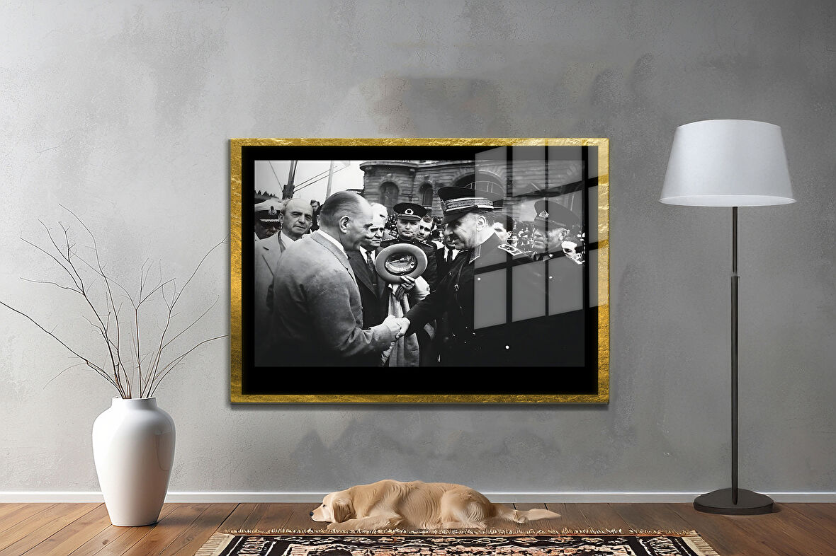 Gazi Mustafa Kemal Atatürk ÖZEL SERİ^# Miyrem  Design Cam Tablo Model: 15