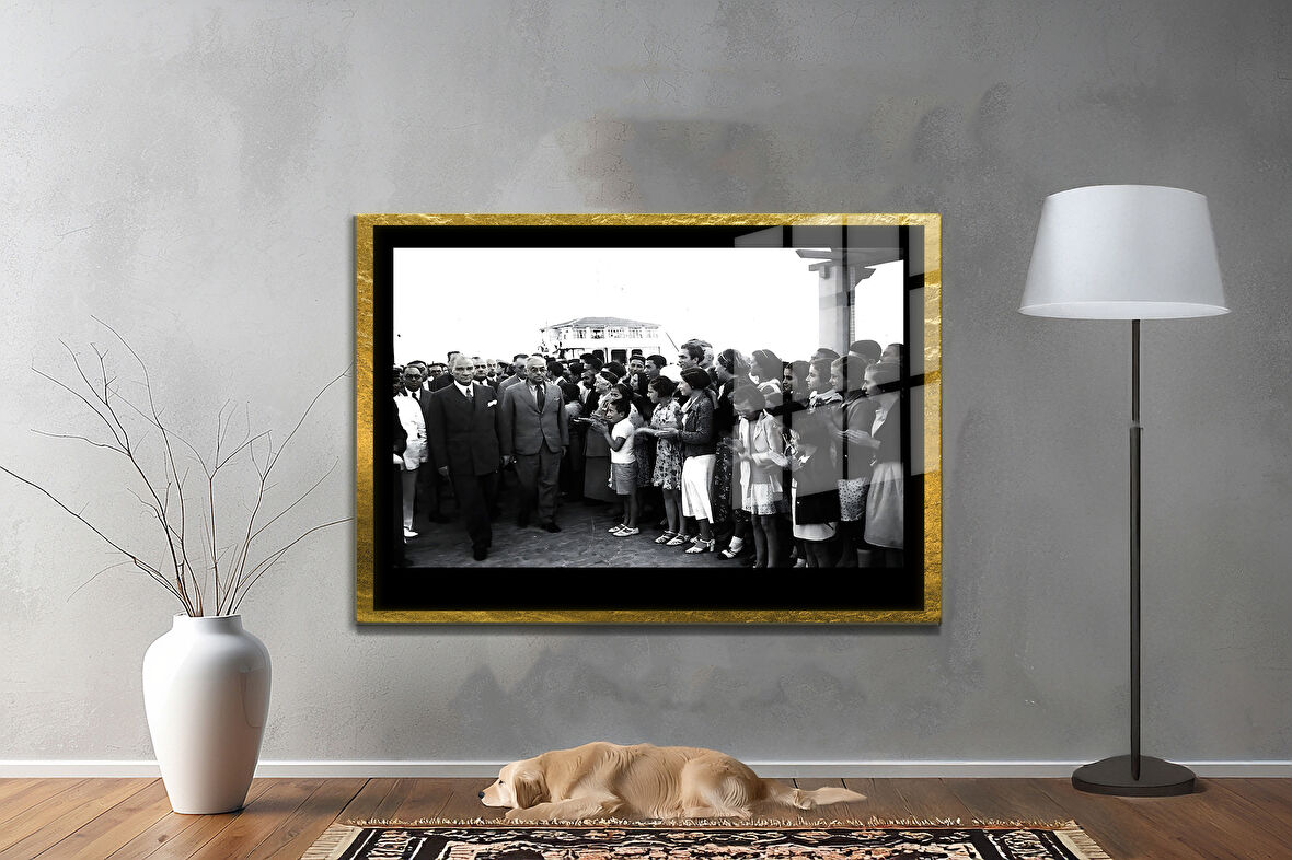 Gazi Mustafa Kemal Atatürk ÖZEL SERİ^# Miyrem  Design Cam Tablo Model: 21