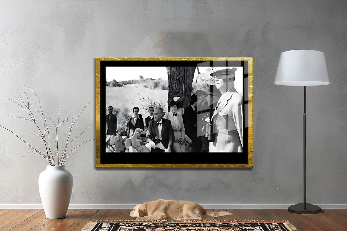 Gazi Mustafa Kemal Atatürk ÖZEL SERİ^# Miyrem  Design Cam Tablo Model: 28
