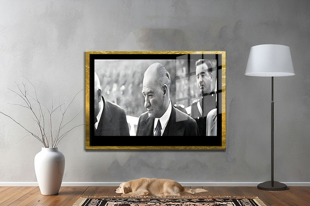 Gazi Mustafa Kemal Atatürk ÖZEL SERİ^# Miyrem  Design Cam Tablo Model: 32