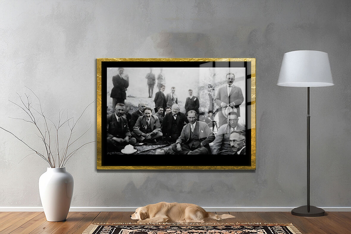 Gazi Mustafa Kemal Atatürk ÖZEL SERİ^# Miyrem  Design Cam Tablo Model: 37