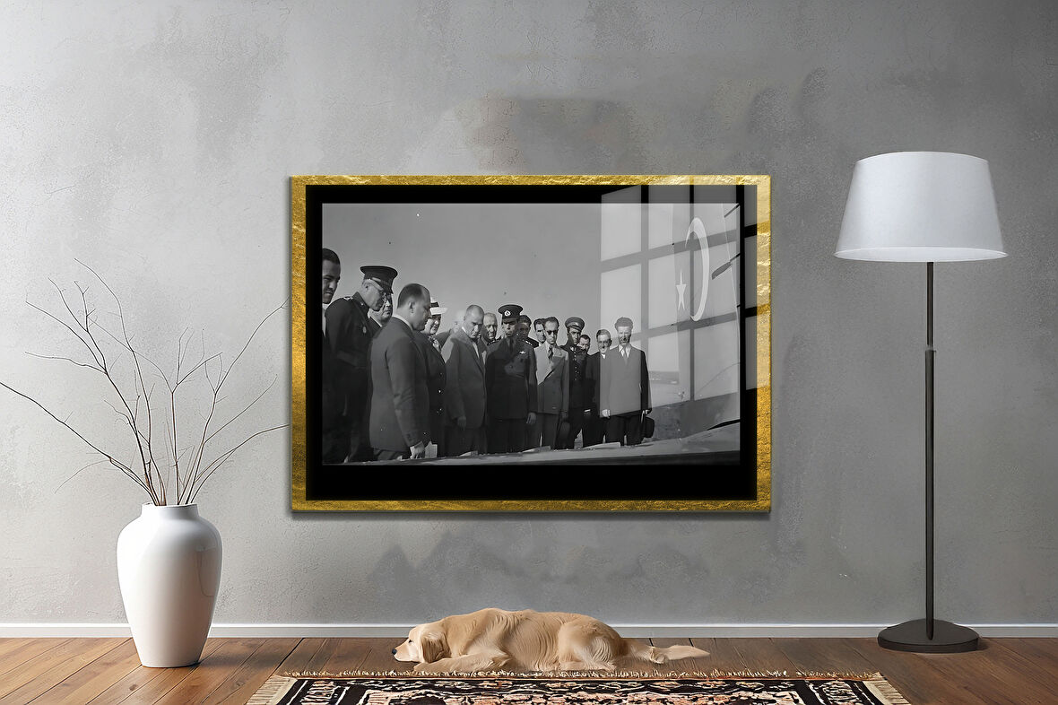 Gazi Mustafa Kemal Atatürk ÖZEL SERİ^# Miyrem  Design Cam Tablo Model: 41