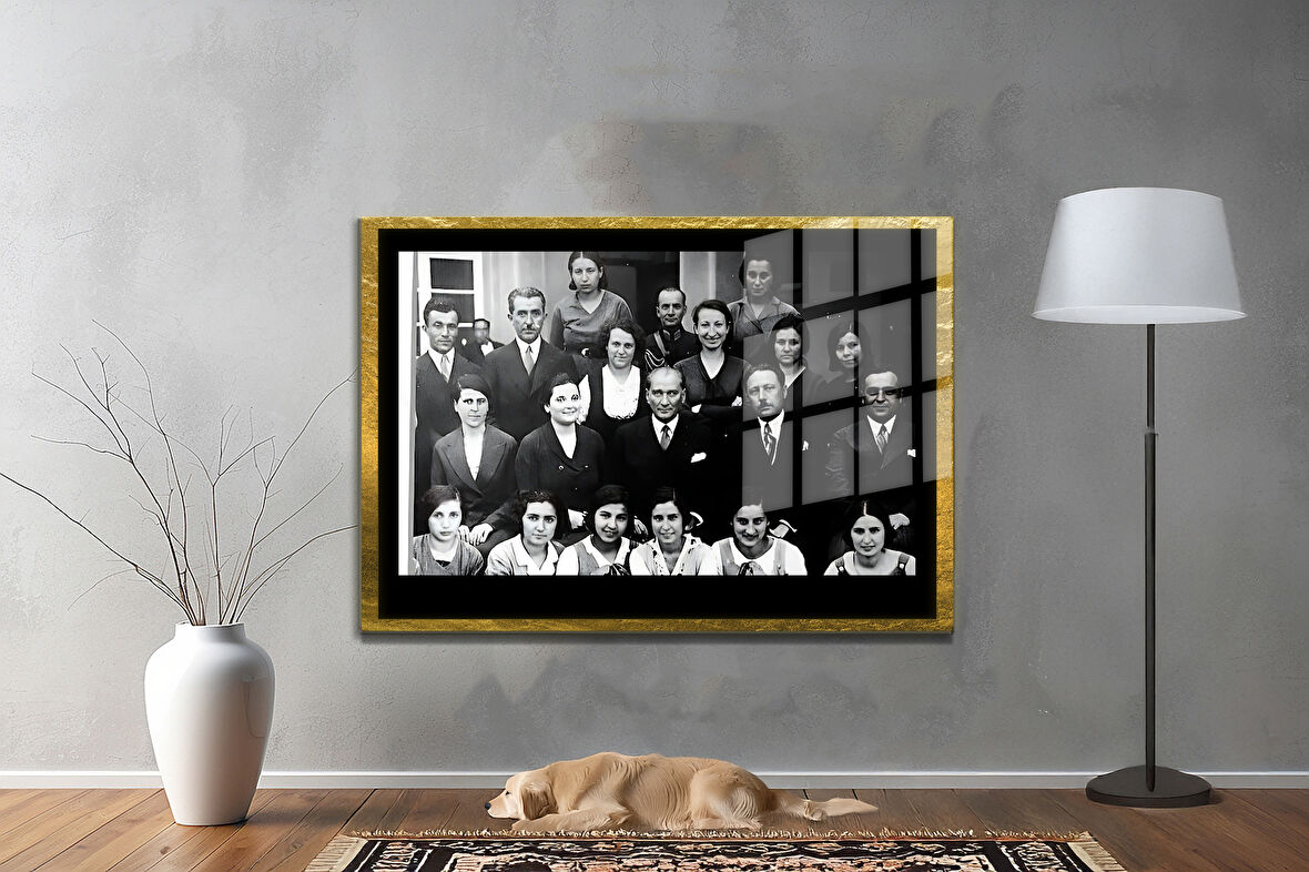 Gazi Mustafa Kemal Atatürk ÖZEL SERİ^# Miyrem  Design Cam Tablo Model: 44