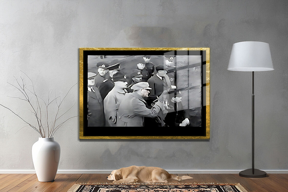 Gazi Mustafa Kemal Atatürk ÖZEL SERİ^# Miyrem  Design Cam Tablo Model: 46