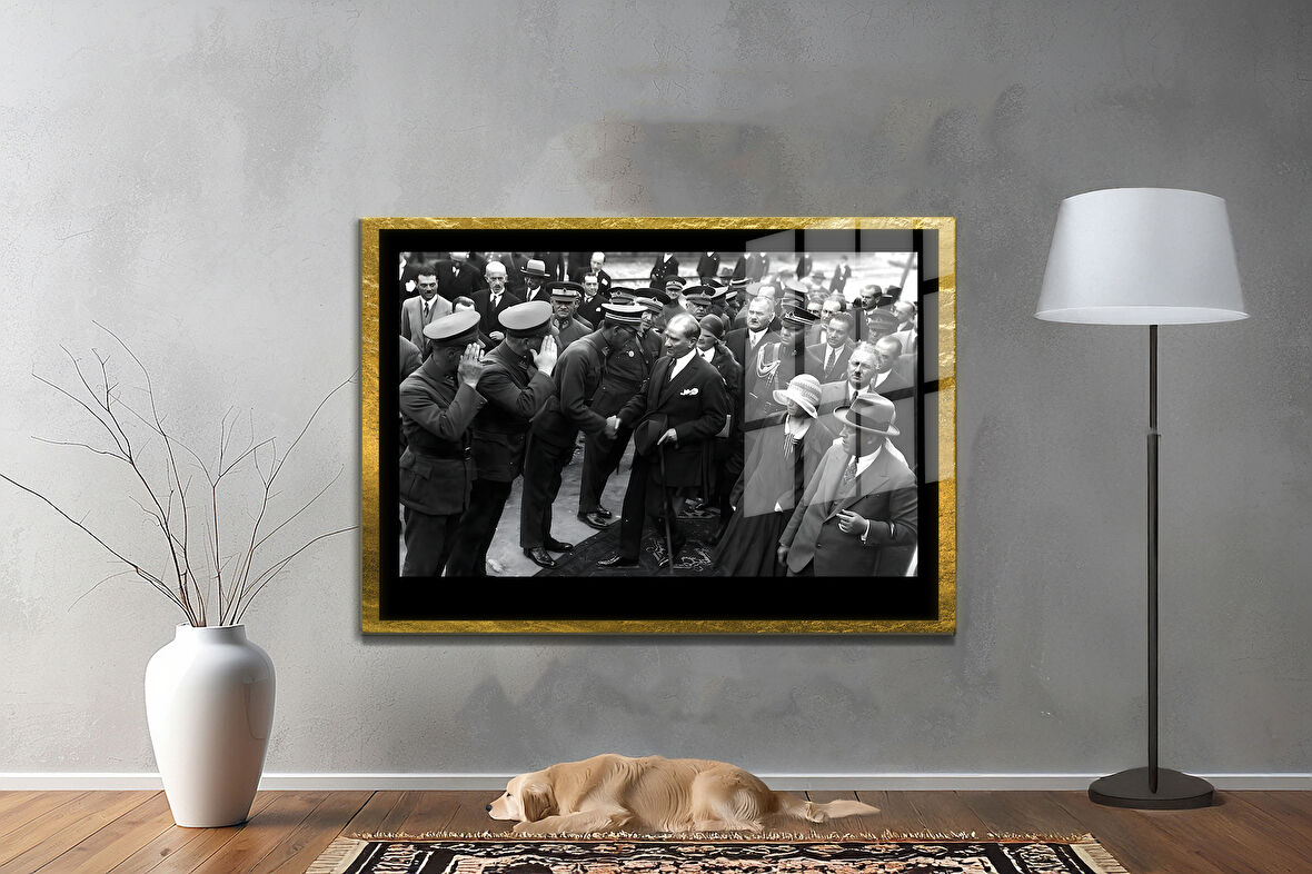 Gazi Mustafa Kemal Atatürk ÖZEL SERİ^# Miyrem  Design Cam Tablo Model: 49