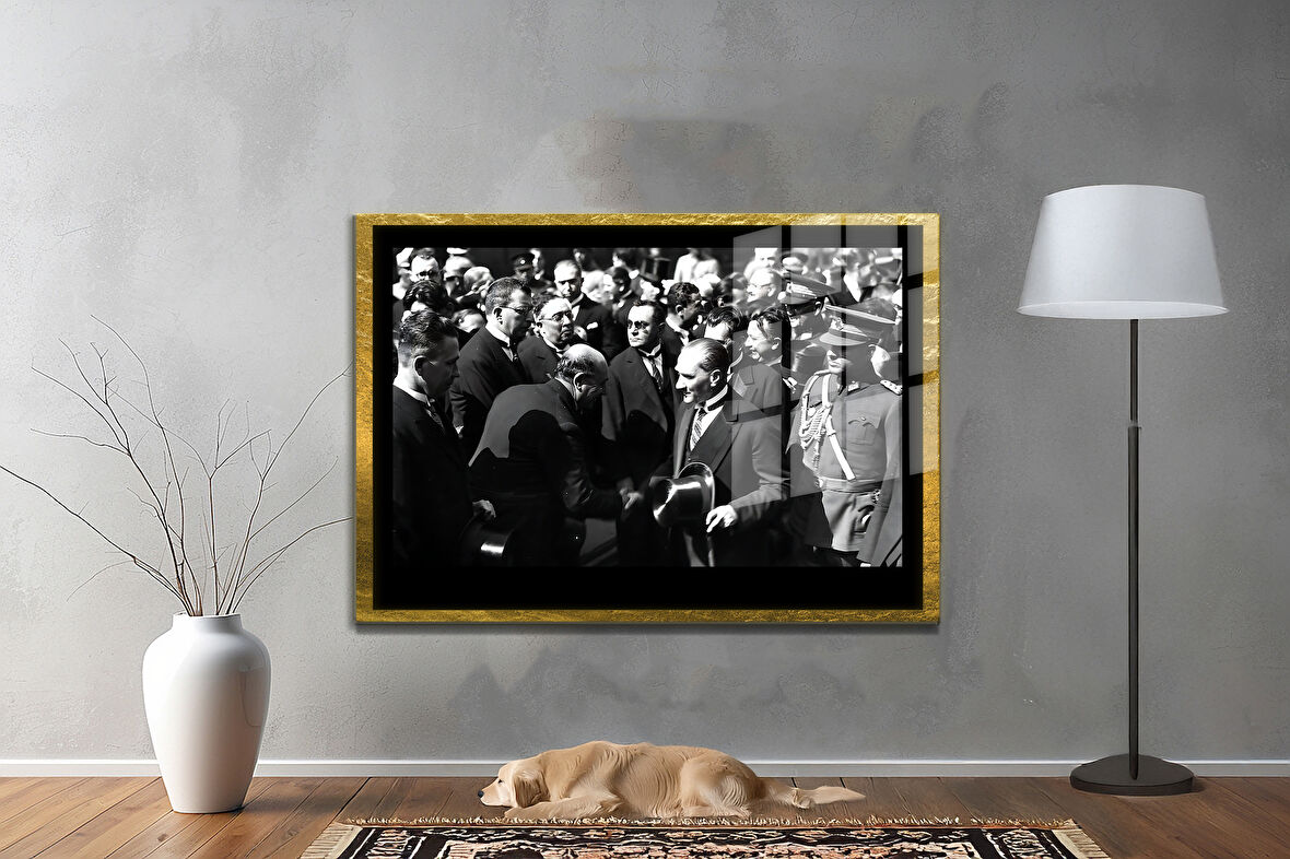 Gazi Mustafa Kemal Atatürk ÖZEL SERİ^# Miyrem  Design Cam Tablo Model: 51