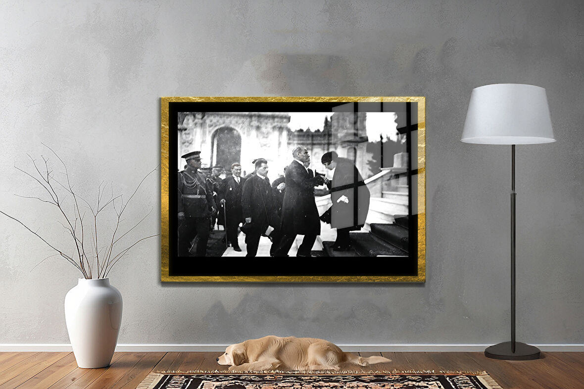 Gazi Mustafa Kemal Atatürk ÖZEL SERİ^# Miyrem  Design Cam Tablo Model: 55