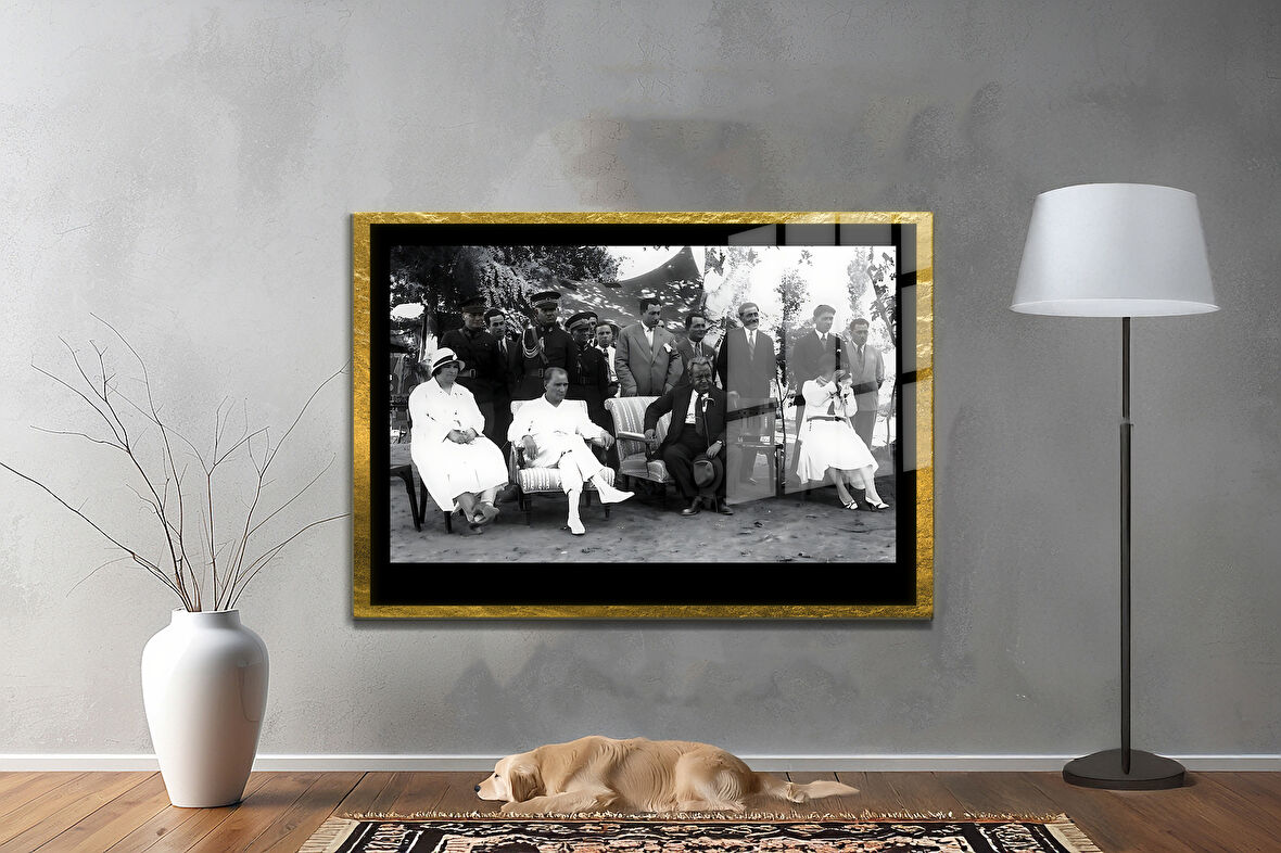 Gazi Mustafa Kemal Atatürk ÖZEL SERİ^# Miyrem  Design Cam Tablo Model: 57