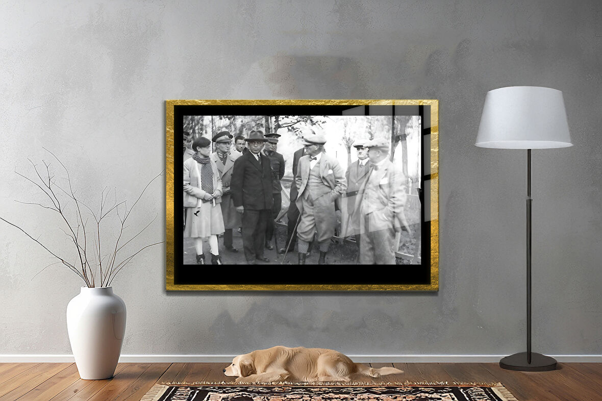 Gazi Mustafa Kemal Atatürk ÖZEL SERİ^# Miyrem  Design Cam Tablo Model: 59