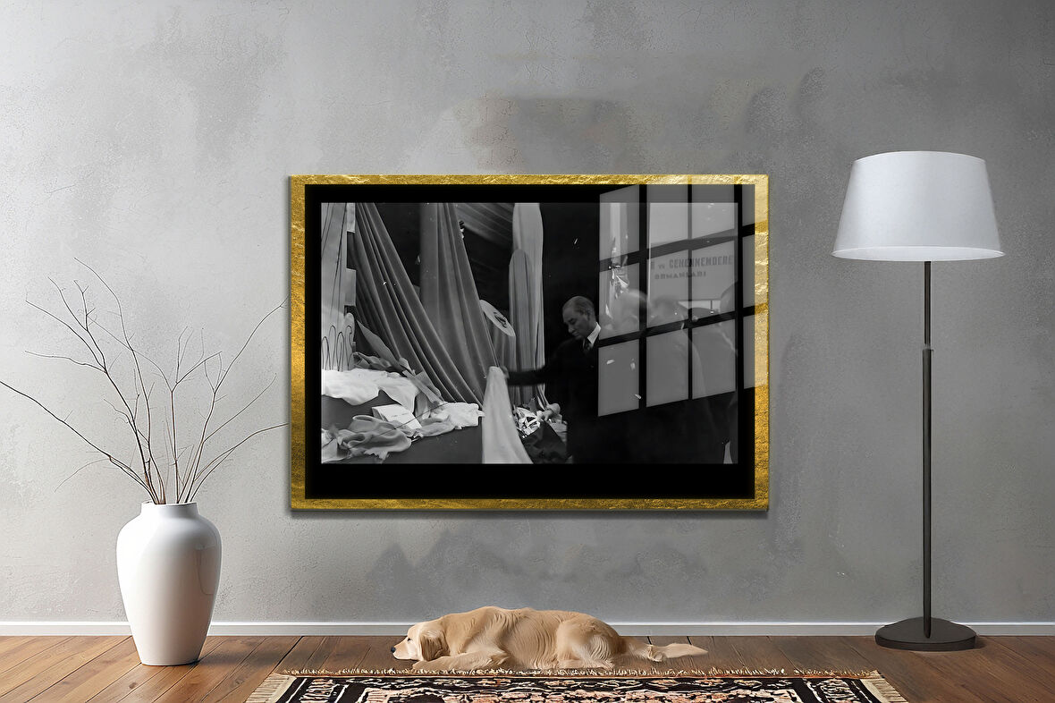 Gazi Mustafa Kemal Atatürk ÖZEL SERİ^# Miyrem  Design Cam Tablo Model: 63