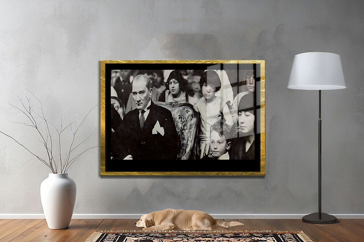 Gazi Mustafa Kemal Atatürk ÖZEL SERİ^# Miyrem  Design Cam Tablo Model: 64