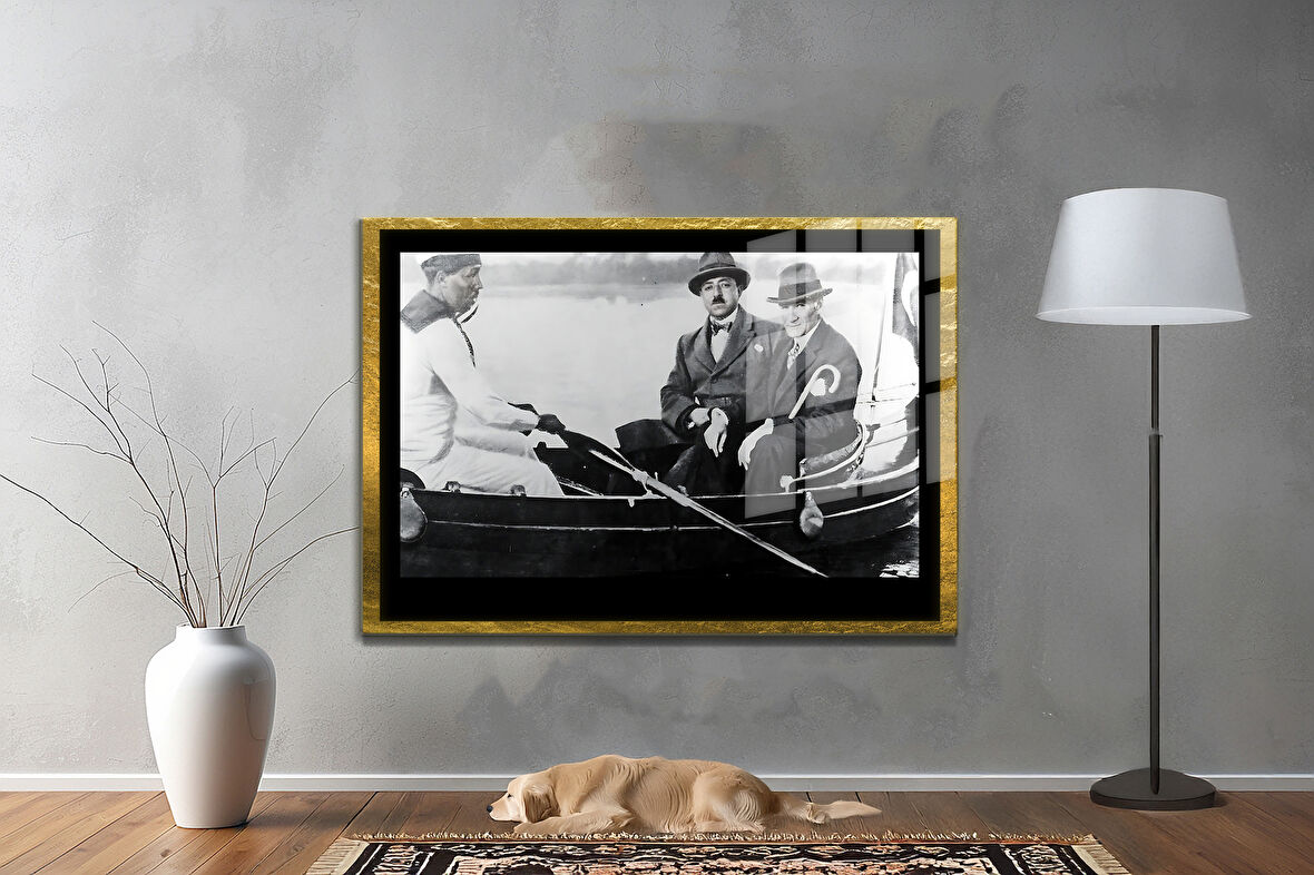 Gazi Mustafa Kemal Atatürk ÖZEL SERİ^# Miyrem  Design Cam Tablo Model: 65