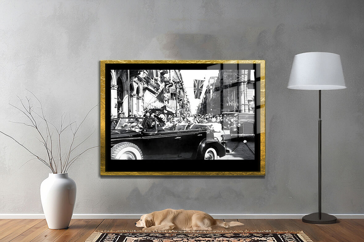 Gazi Mustafa Kemal Atatürk ÖZEL SERİ^# Miyrem  Design Cam Tablo Model: 67