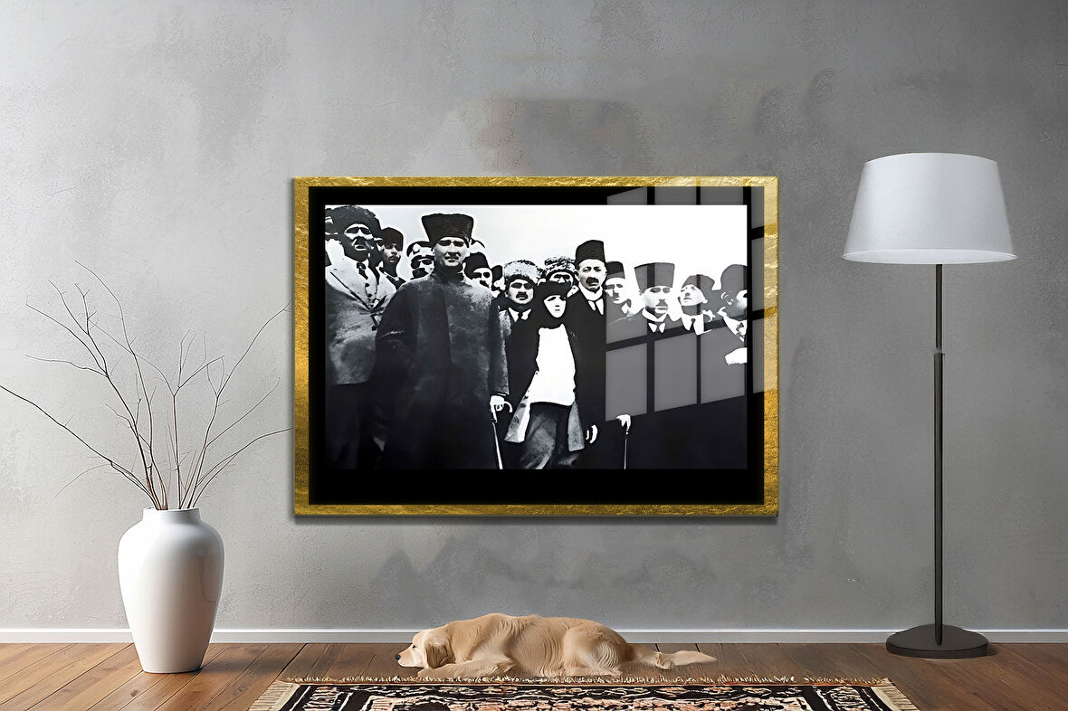 Gazi Mustafa Kemal Atatürk ÖZEL SERİ^# Miyrem  Design Cam Tablo Model: 68
