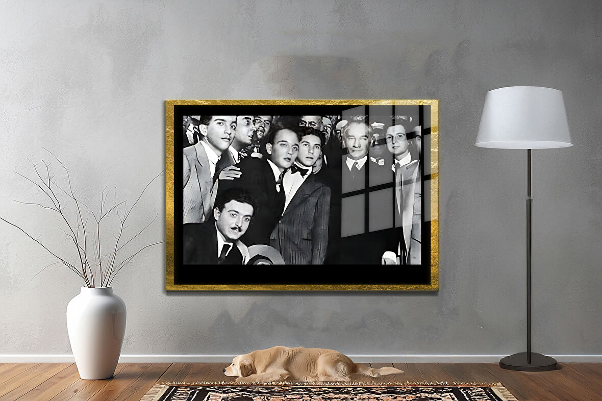 Gazi Mustafa Kemal Atatürk ÖZEL SERİ^# Miyrem  Design Cam Tablo Model: 74