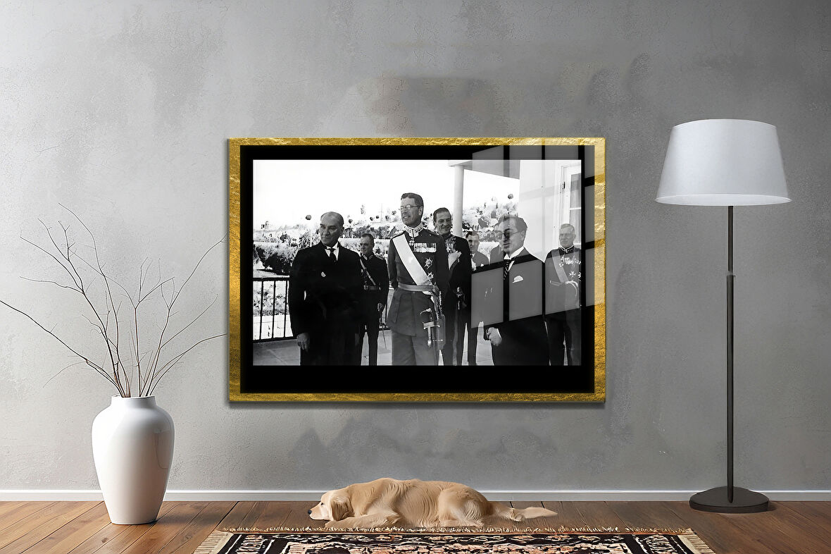 Gazi Mustafa Kemal Atatürk ÖZEL SERİ^# Miyrem  Design Cam Tablo Model: 75