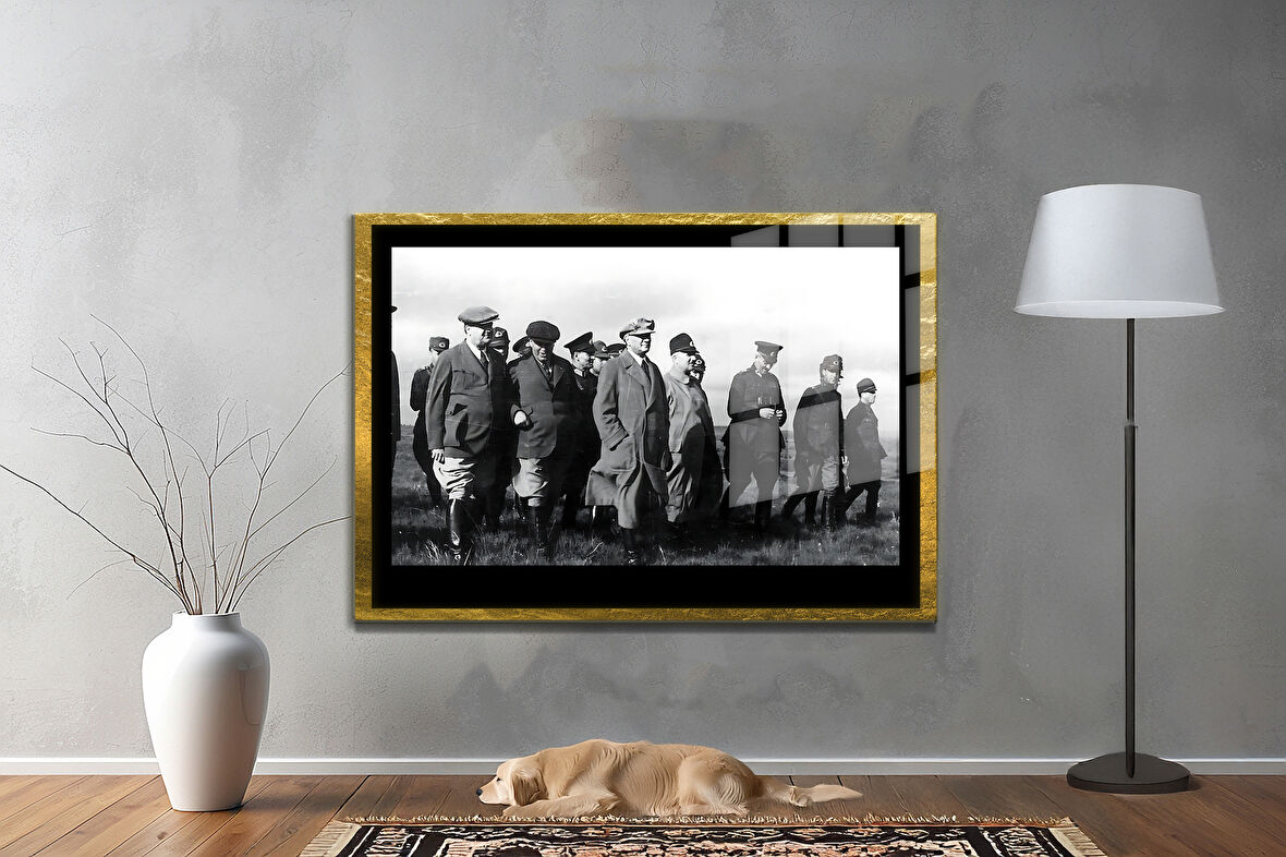 Gazi Mustafa Kemal Atatürk ÖZEL SERİ^# Miyrem  Design Cam Tablo Model: 77