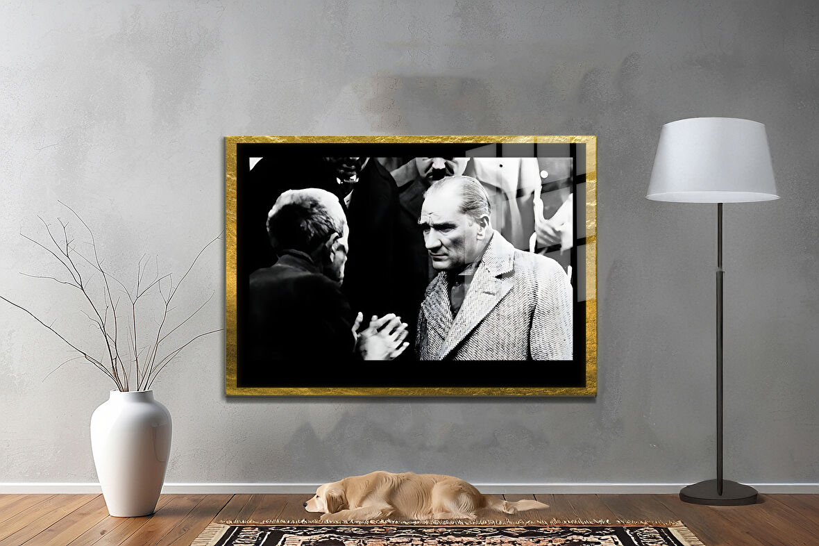 Gazi Mustafa Kemal Atatürk ÖZEL SERİ^# Miyrem  Design Cam Tablo Model: 78