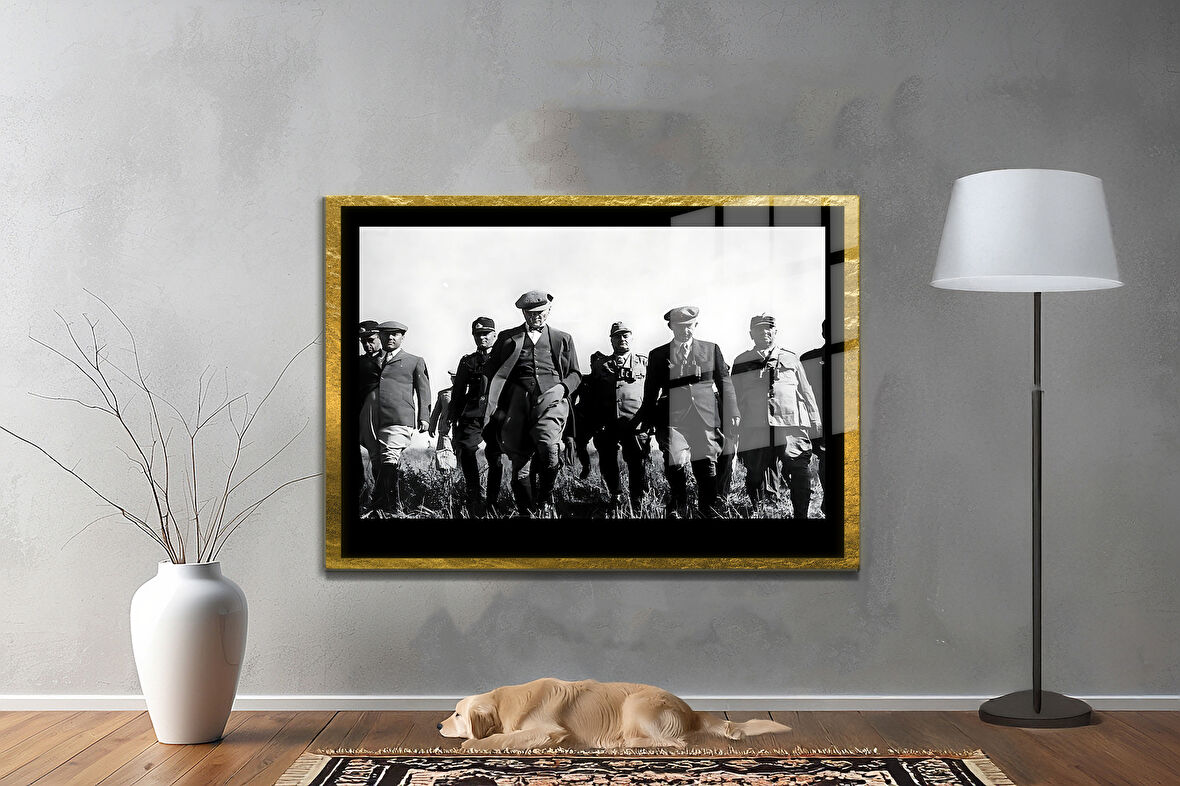 Gazi Mustafa Kemal Atatürk ÖZEL SERİ^# Miyrem  Design Cam Tablo Model: 81