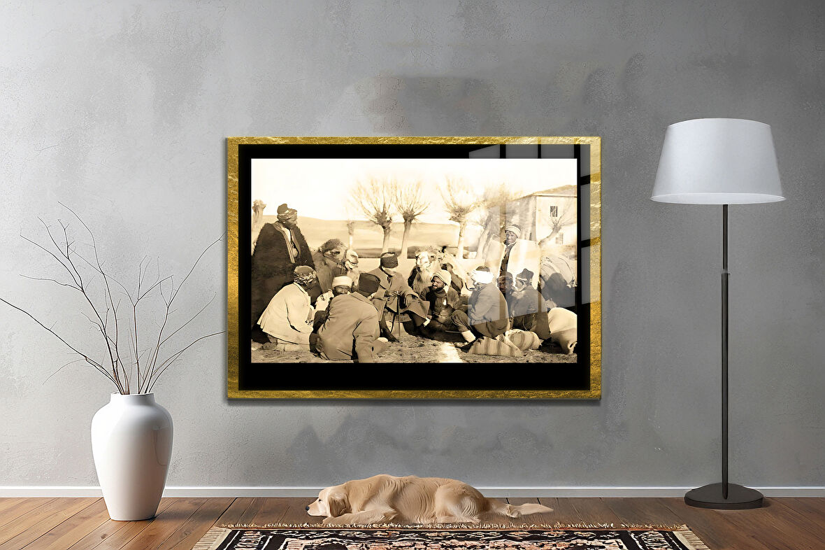 Gazi Mustafa Kemal Atatürk ÖZEL SERİ^# Miyrem  Design Cam Tablo Model: 88