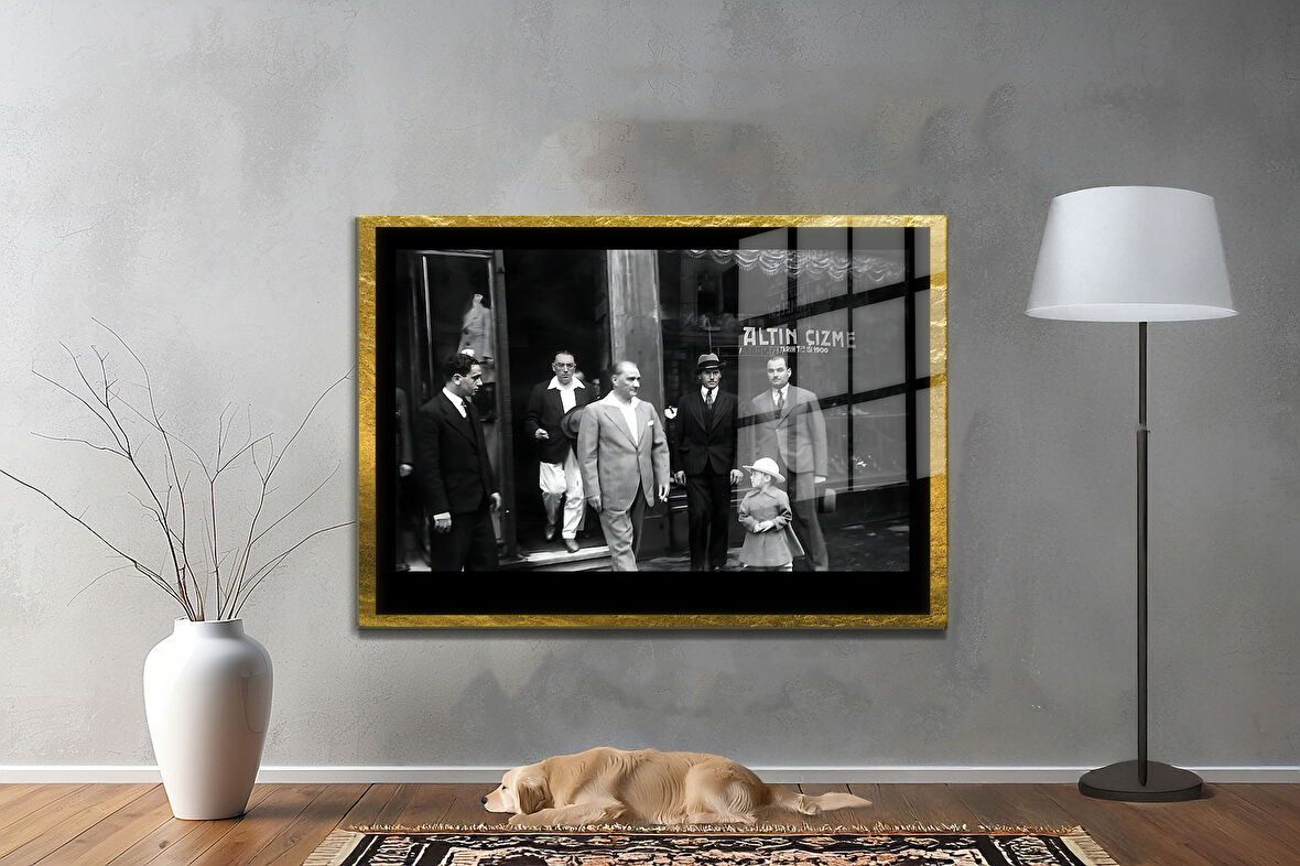 Gazi Mustafa Kemal Atatürk ÖZEL SERİ^# Miyrem  Design Cam Tablo Model: 91