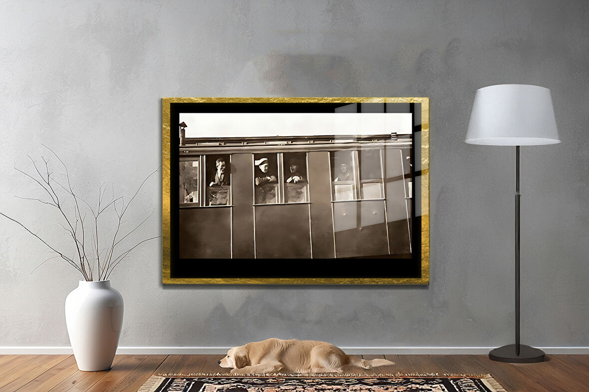 Gazi Mustafa Kemal Atatürk ÖZEL SERİ^# Miyrem  Design Cam Tablo Model: 94