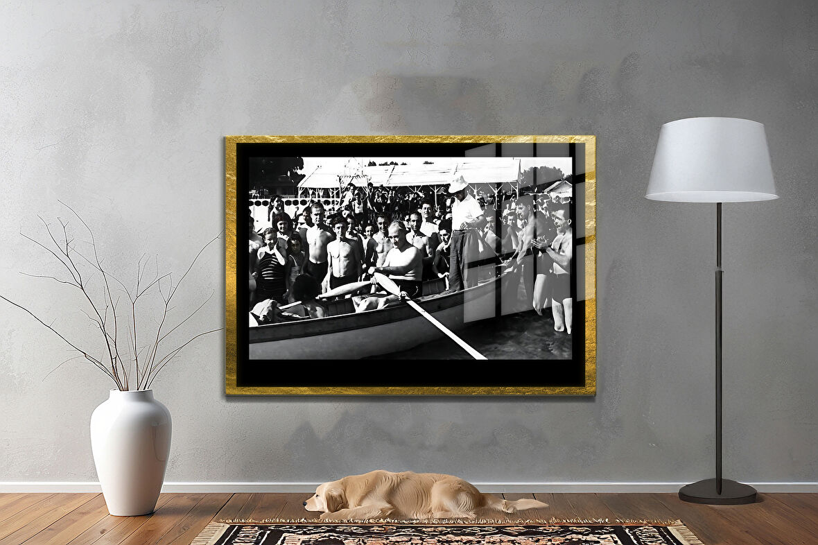 Gazi Mustafa Kemal Atatürk ÖZEL SERİ^# Miyrem  Design Cam Tablo Model: 95