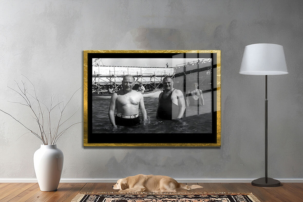 Gazi Mustafa Kemal Atatürk ÖZEL SERİ^# Miyrem  Design Cam Tablo Model: 99