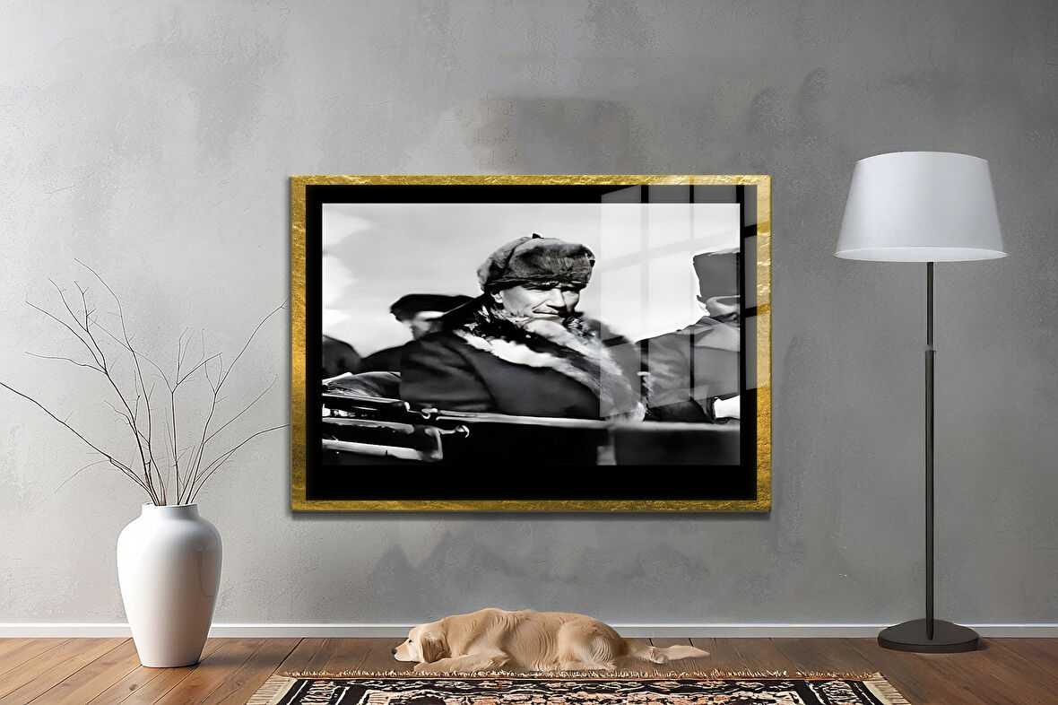 Gazi Mustafa Kemal Atatürk ÖZEL SERİ^# Miyrem  Design Cam Tablo Model: 100