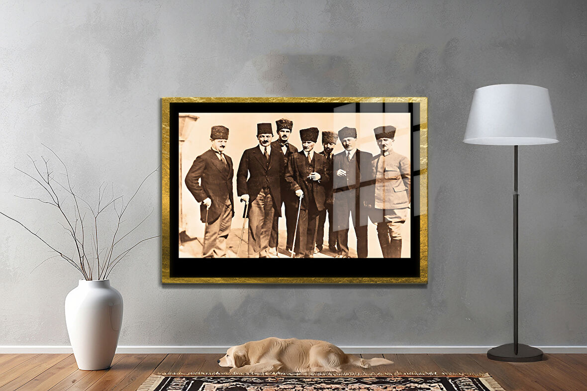 Gazi Mustafa Kemal Atatürk ÖZEL SERİ^# Miyrem  Design Cam Tablo Model: 104