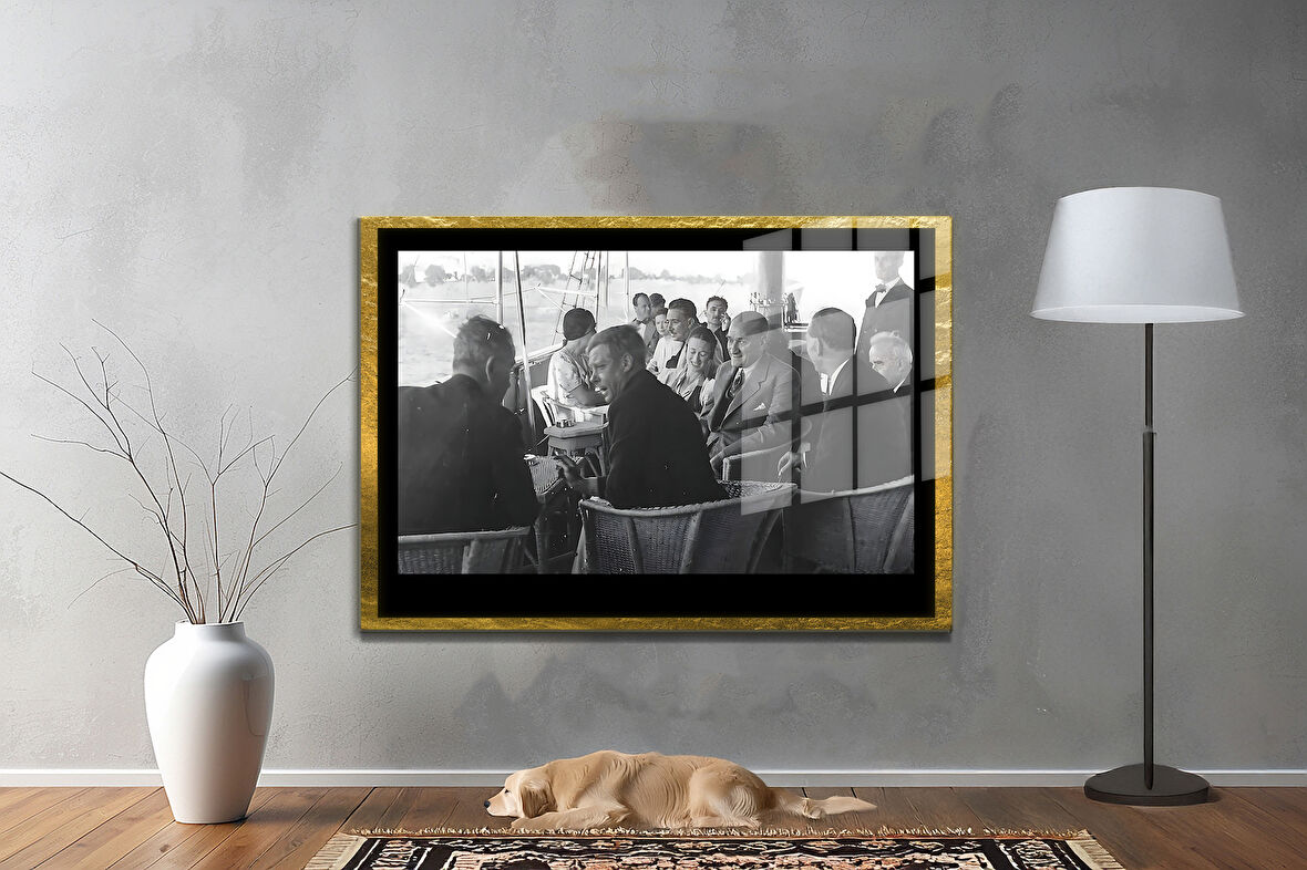 Gazi Mustafa Kemal Atatürk ÖZEL SERİ^# Miyrem  Design Cam Tablo Model: 105